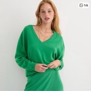J. Crew Cashmere Relaxed V-Neck Sweater, size M, NWOT